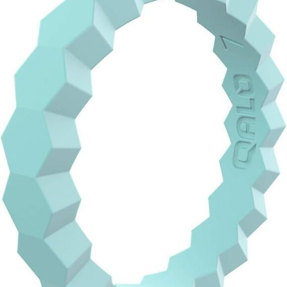 Jewelry - Women's Rubber Silicone Ring, Chevron Stackable Rubber Wedding Band, Breathable,